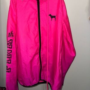Pink Victoria secret Neon Pink Jacket with Black Accents